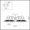 3513/6C LOFTI LN18 210 кофейный Люстра потолочная E27 6*60W 220V LUDACRIS