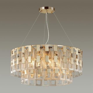 4989/12 HALL ODL22 389 золотой/стекло Люстра E14 12*40W BUCKLE-foto4