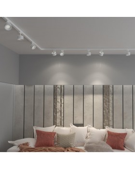 358976 PORT NT22 119 белый Трехфазный трековый светильник с переключ. цв. температуры IP20 LED 3000К\4000К\6000К 12W вниз + 3W вверх 110-265V GIRO-foto4