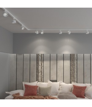 358976 PORT NT22 119 белый Трехфазный трековый светильник с переключ. цв. температуры IP20 LED 3000К\4000К\6000К 12W вниз + 3W вверх 110-265V GIRO-foto4