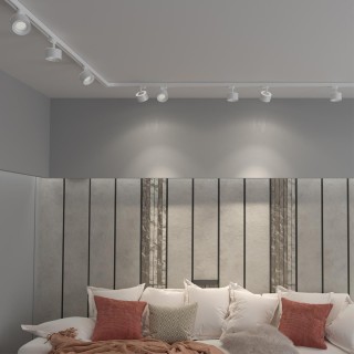 358976 PORT NT22 119 белый Трехфазный трековый светильник с переключ. цв. температуры IP20 LED 3000К\4000К\6000К 12W вниз + 3W вверх 110-265V GIRO-foto4