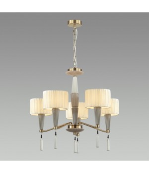 5403/5 CLASSIC ODL_EX23 33 бронзовый/светло-коричневый/кремовый металл/керамика/ткань Люстра E14 5*40W LATTE-foto3