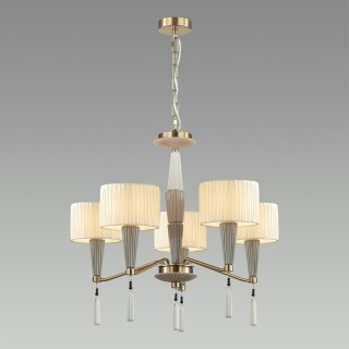 5403/5 CLASSIC ODL_EX23 33 бронзовый/светло-коричневый/кремовый металл/керамика/ткань Люстра E14 5*40W LATTE-foto3