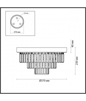 5257/4C CLASSI LN23 122 латунь Люстра потолочная E14 4*40W 220V ZAHA-foto2