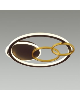 5245/68CL LEDIO LN23 черный, матовое золото Люстра потолочная диммир. с ДУ LED 68W 4488Лм 220V BRENO-foto3