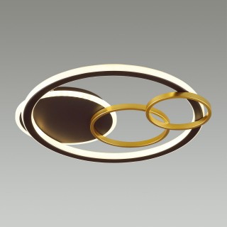 5245/68CL LEDIO LN23 черный, матовое золото Люстра потолочная диммир. с ДУ LED 68W 4488Лм 220V BRENO-foto3