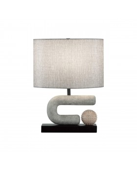 5410/1TA MODERN ODL_EX23 31 черный матов./серый металл/полирезин/ткань Настольная лампа E27 1*60W BAGEL-foto5