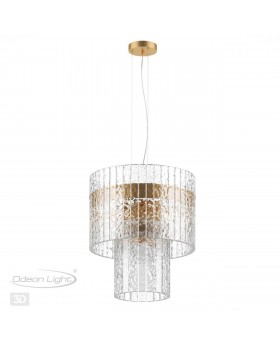 4938/6A HALL ODL22 365 матов.золотой/прозрачный/стекло/ Люстра E14 6*40W MERKALE-foto4