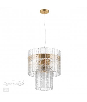 4938/6A HALL ODL22 365 матов.золотой/прозрачный/стекло/ Люстра E14 6*40W MERKALE-foto4