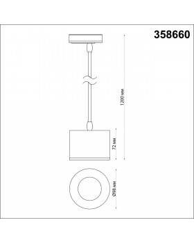 358660 PORT NT21 090 черный Светильник трековый однофазный трехжильный, провод 1.2м IP20 LED 4000К 12W 220V PATERA-foto2