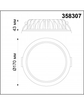 358307 SPOT NT19 264 хром Встраиваемый св-к (драйвер в комплект не входит) IP44 LED 4000K 20W DRUM-foto2