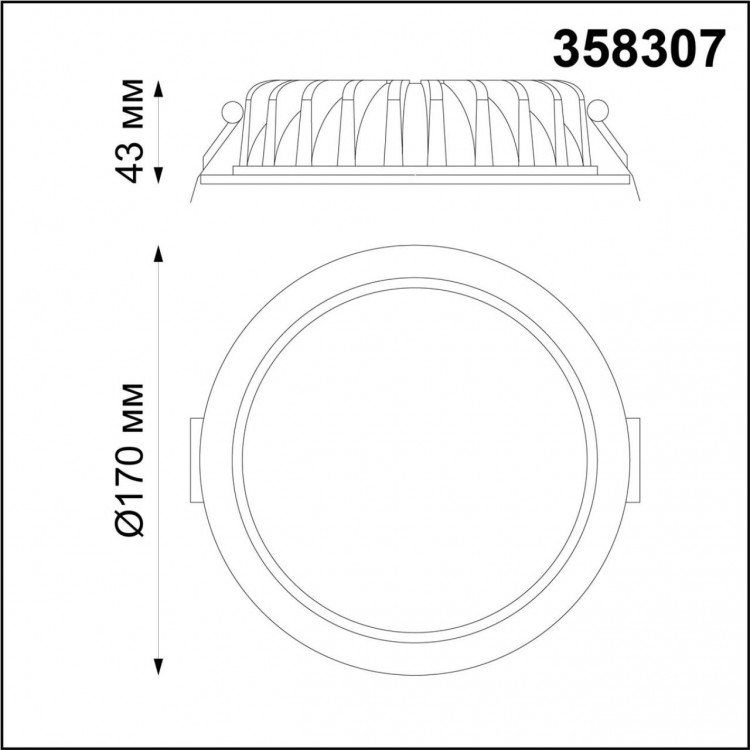 358307 SPOT NT19 264 хром Встраиваемый св-к (драйвер в комплект не входит) IP44 LED 4000K 20W DRUM