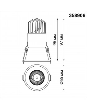 358906 SPOT NT22 228 белый Встраиваемый светодиодный светильник с переключателем цветовой температуры IP20 LED 3000К\4000К\6000К 7W 220V LANG-foto2