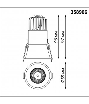 358906 SPOT NT22 228 белый Встраиваемый светодиодный светильник с переключателем цветовой температуры IP20 LED 3000К\4000К\6000К 7W 220V LANG-foto2