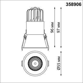 358906 SPOT NT22 228 белый Встраиваемый светодиодный светильник с переключателем цветовой температуры IP20 LED 3000К\4000К\6000К 7W 220V LANG-foto2