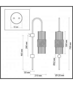 5018/1W MODERN ODL23 335 черный/разноцветный металл/стекло Бра E14 1*40W PIMPA-foto2