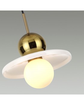 5014/1B MODERN ODL23 295 золотой/белый/белый матовый металл/стекло Подвес G9 LED 5W HATTY-foto5