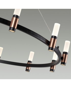 5009/48L L-VISION ODL23 385 матовый черный/ ант.бронза/белый/металл/акрил Люстра LED 48W 4000K 1900Лм CANDEL-foto5