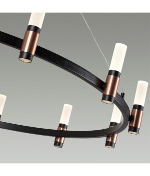 5009/48L L-VISION ODL23 385 матовый черный/ ант.бронза/белый/металл/акрил Люстра LED 48W 4000K 1900Лм CANDEL-foto5