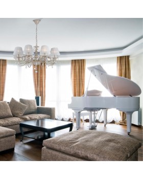 3229/1W CLASSIC ODL16 471 белый/зол.патина/ткань/хрусталь Бра E14 1*40W 220V MAGALI-foto3