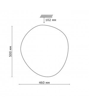 2039/DL COLOR SN 084 Светильник пластик/белый LED 48Вт 3000-6000K 500х460 IP43 пульт ДУ STONE-foto2