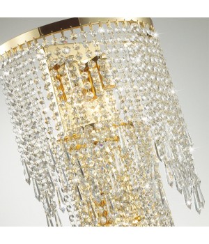 5028/3W MODERN ODL23 431 золотой/прозрачный металл/хрусталь Бра E14 3*40W CHOKKA-foto5