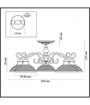 3473/5C COUNTY LN17 196 белый с золотой патиной Люстра потолочная E27 5*40W 220V ZEROME-foto2