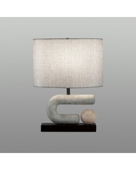 5410/1TA MODERN ODL_EX23 31 черный матов./серый металл/полирезин/ткань Настольная лампа E27 1*60W BAGEL-foto3