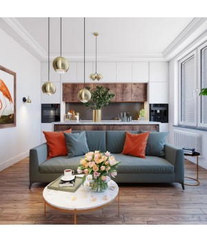 4227/6L L-VISION ODL21 255 золотистый/металл Подвесной светильник IP20 LED 6W 300Лм 3000К MIA-foto3