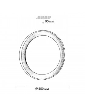 3031/EL TAN SN 055 Светильник пластик/белый/прозрачный LED 72Вт 3000-6500K D550 IP43 пульт ДУ/ LampSmart ASUNO-foto2