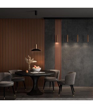 358986 OVER NT22 159 бронза светлая/черный Светильник светодиодный накладной, провод 2м IP20 LED 4000K 15W 220V ALBA-foto3