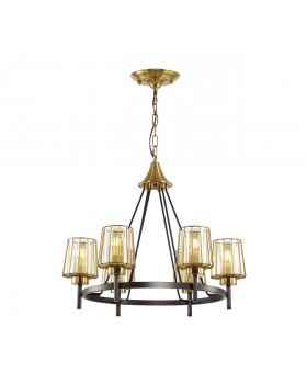 4656/6 COUNTRY ODL20 487 золотой/черный/янтарный Люстра E27 6*60W 220V DOGANA-foto6
