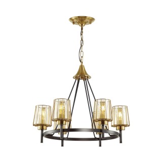 4656/6 COUNTRY ODL20 487 золотой/черный/янтарный Люстра E27 6*60W 220V DOGANA-foto6