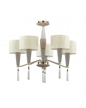 5403/5 CLASSIC ODL_EX23 33 бронзовый/светло-коричневый/кремовый металл/керамика/ткань Люстра E14 5*40W LATTE-foto6