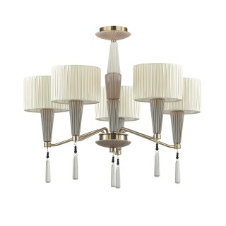 5403/5 CLASSIC ODL_EX23 33 бронзовый/светло-коричневый/кремовый металл/керамика/ткань Люстра E14 5*40W LATTE-foto6