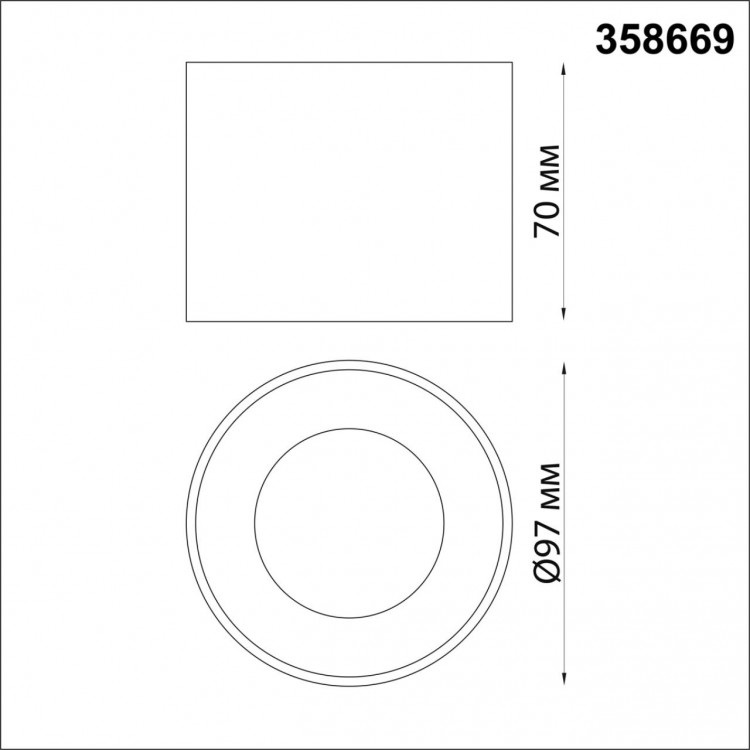 358669 OVER NT21 188 золото Светильник накладной светодиодный IP20 LED 4000К 12W 220V PATERA