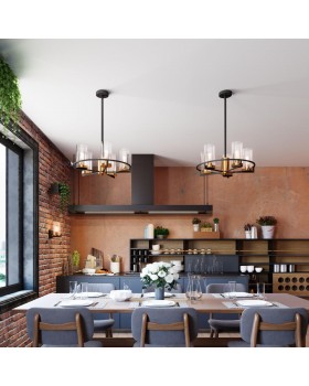 4817/5 COUNTRY ODL21 483 черный/золотой/прозрачный Люстра E27 5*60W KAVO-foto3