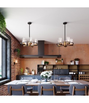 4817/5 COUNTRY ODL21 483 черный/золотой/прозрачный Люстра E27 5*60W KAVO-foto3