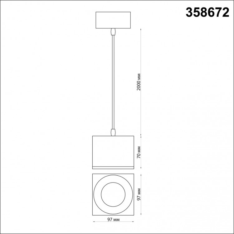 358672 OVER NT21 189 золото Светильник накладной светодиодный, провод 2м IP20 LED 4000К 12W 220V PATERA