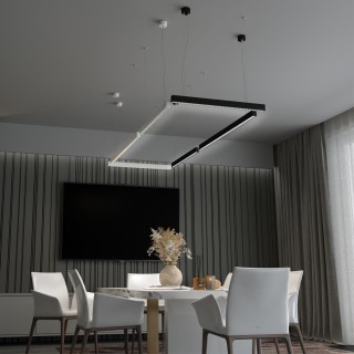 358873 OVER NT22 173 белый Светильник накладной/подвесной светодиодный IP20 LED 4000K 40W 220V ITER-foto3