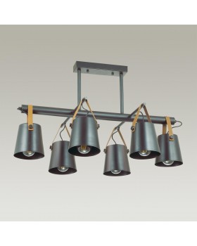 3641/6C LOFTI LN18 167 матовый черный Люстра потолочная E27 6*60W 220V TRISTEN-foto3