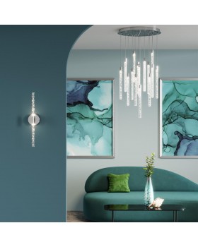 4370/5L HIGHTECH ODL23 107 хром полированный/акрил с пузырьками Подвесной св-к IP20 LED 5W 200Лм 3000K SPARKY-foto4