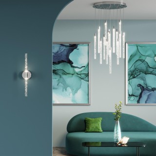 4370/5L HIGHTECH ODL23 107 хром полированный/акрил с пузырьками Подвесной св-к IP20 LED 5W 200Лм 3000K SPARKY-foto4