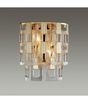 4989/2W HALL ODL22 389 золотой/стекло Бра E14 2*40W BUCKLE-foto4