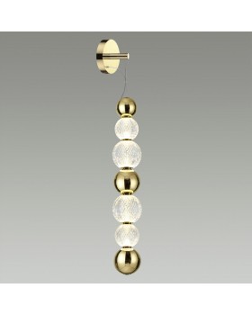 5008/13WL L-VISION ODL23 421 золотой/прозрачный/металл/акрил Настенный светильник LED 13W 4000K 700Лм CRYSTAL-foto3