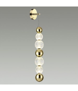 5008/13WL L-VISION ODL23 421 золотой/прозрачный/металл/акрил Настенный светильник LED 13W 4000K 700Лм CRYSTAL-foto3