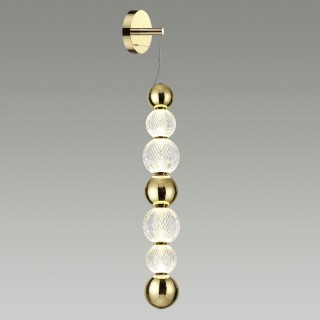 5008/13WL L-VISION ODL23 421 золотой/прозрачный/металл/акрил Настенный светильник LED 13W 4000K 700Лм CRYSTAL-foto3