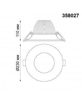 358027 SPOT NT19 253 белый Встраиваемый светильник IP20 LED 50W 4100К 220V GLOK-foto2