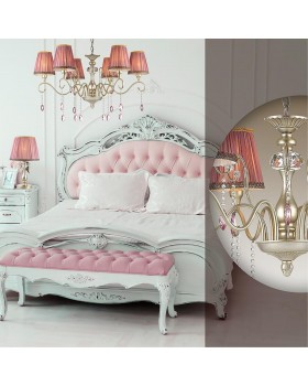 3393/6 CLASSIC ODL17 498 мат.золото/серебр.патина/хрусталь Люстра E14 6*40W 220V GAELLORI-foto3