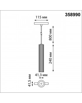 358990 SHINO NT22 046 бронза светлая/черный Трековый светильник для низковольного шинопровода, провод 0,8м IP20 LED 4000K 20W 48V FLUM-foto2
